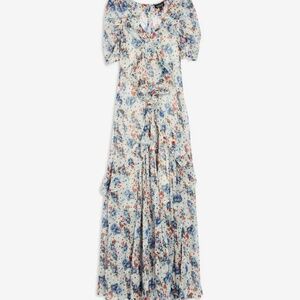 Stunning Topshop Floral Bead Maxi Dress - Sz 8 NWT